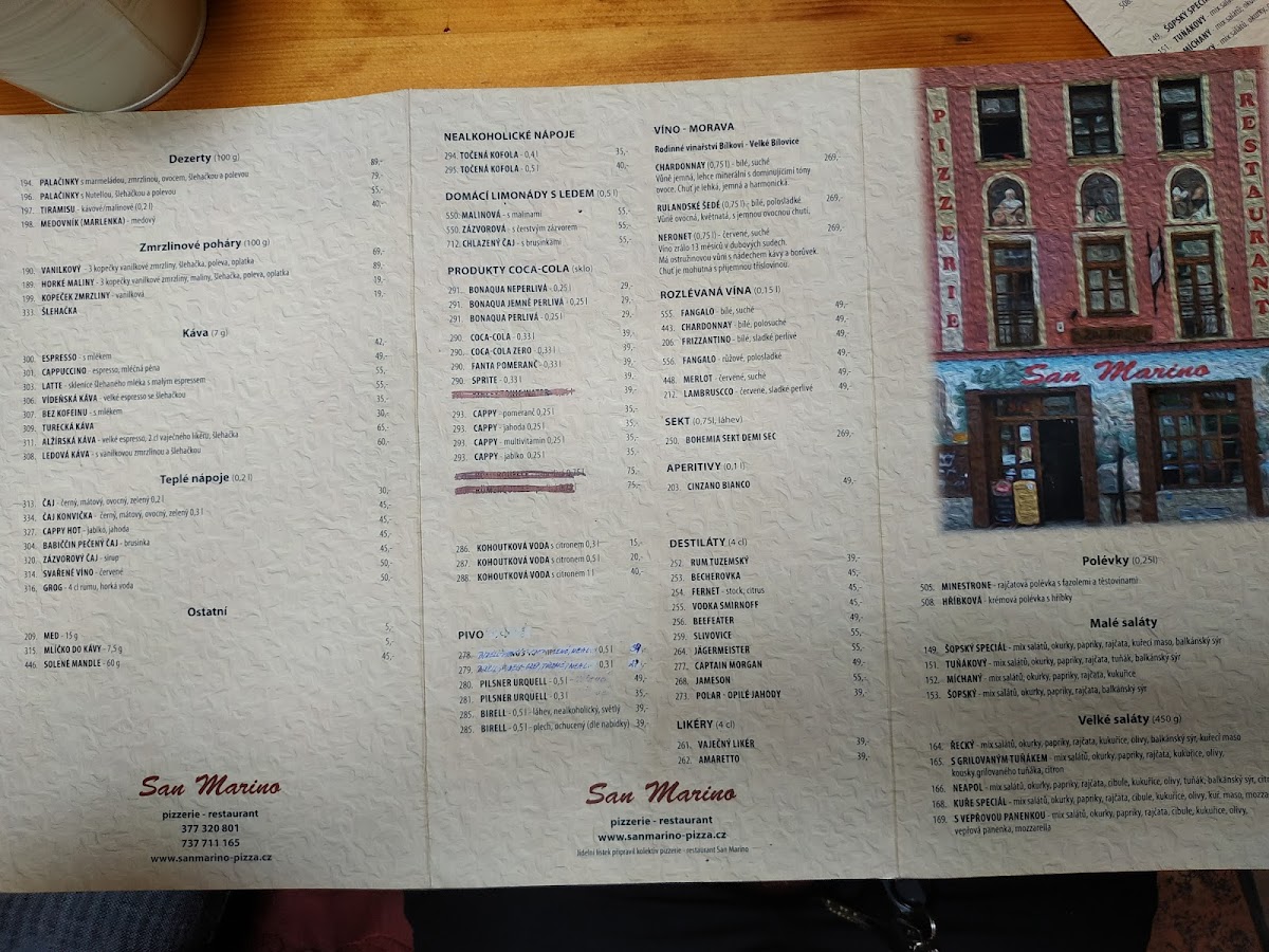Menu Rozvoz Pizzy Plzen - Pizzerie San Marino-2