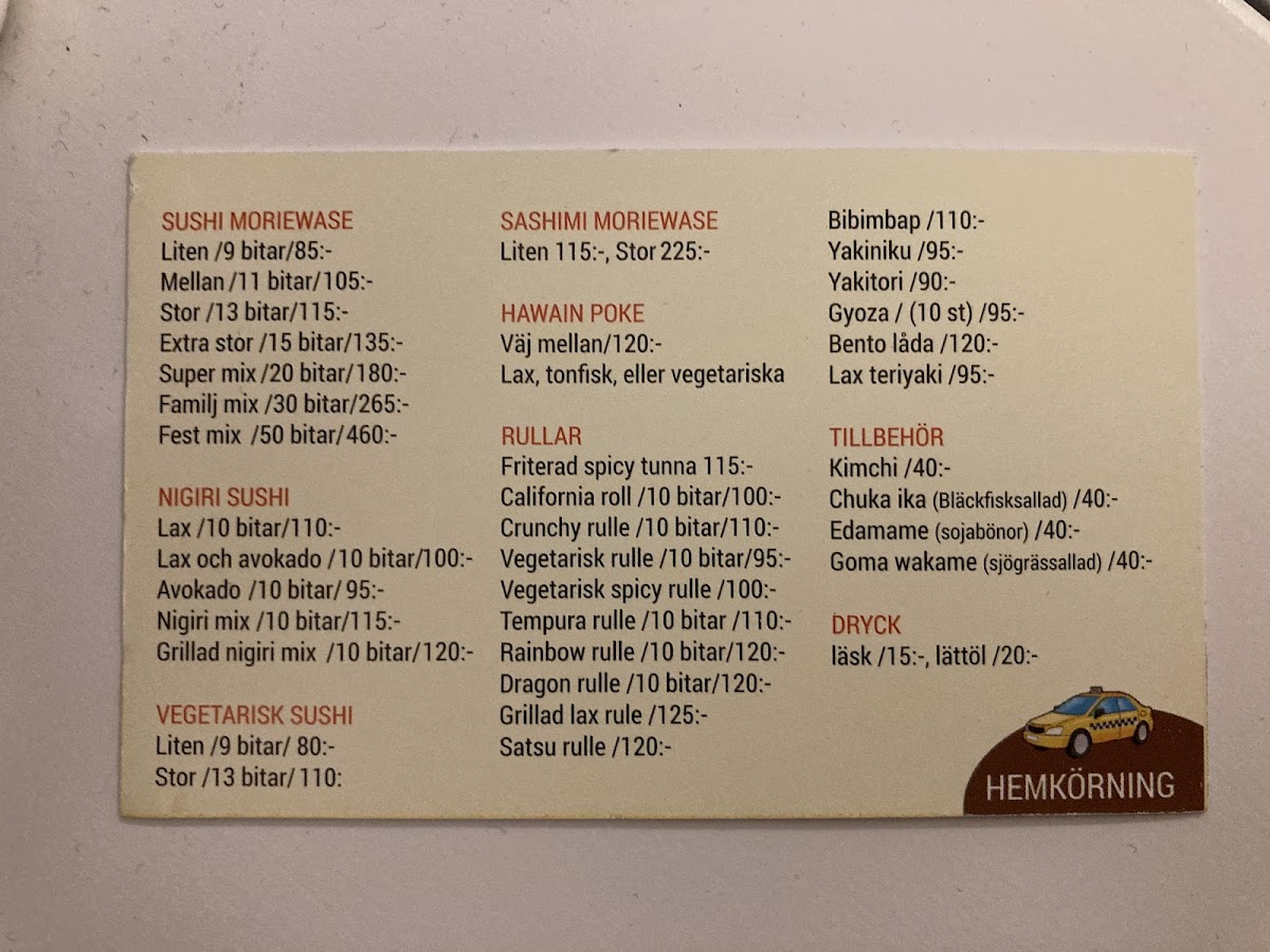 Menu Årsta Centrum & Satsu Sushi-1