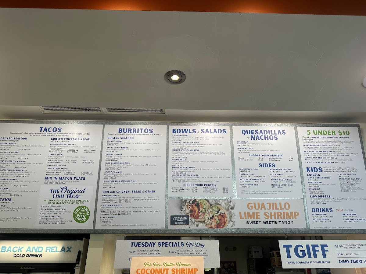 Menu Rubio's Coastal Grill-1