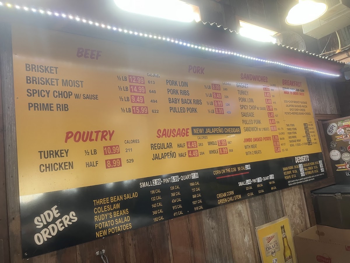 Menu Rudy's 'country Store' And Bar-B-Q-3