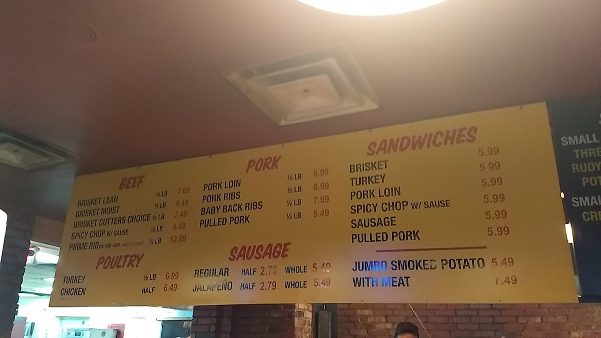 Menu Rudy's 'country Store' And Bar-B-Q-9