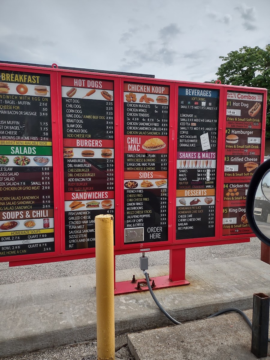 Menu Rudy's Hot Dog-1