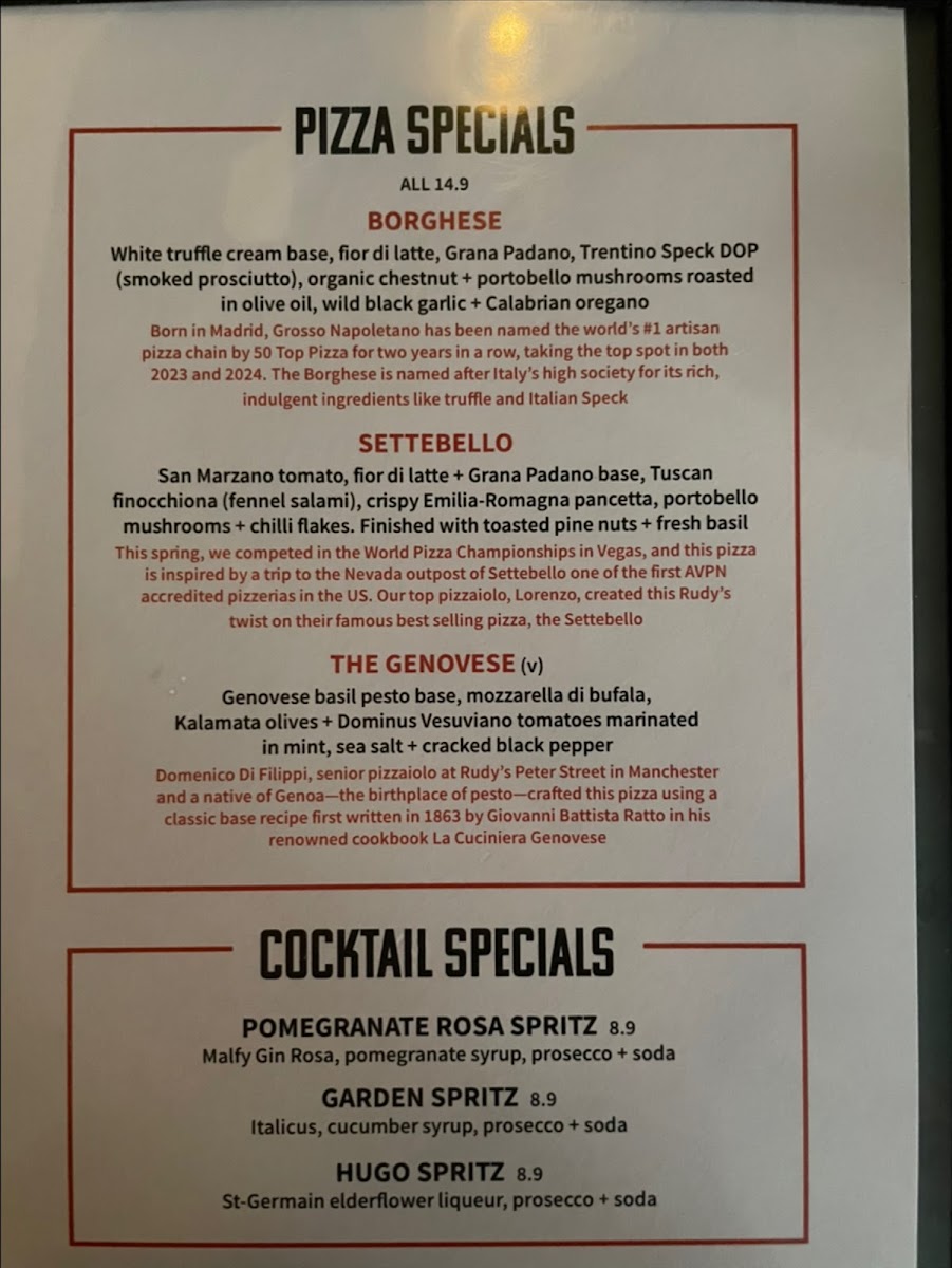 Menu Rudy's Pizza Napoletana - Birmingham-1