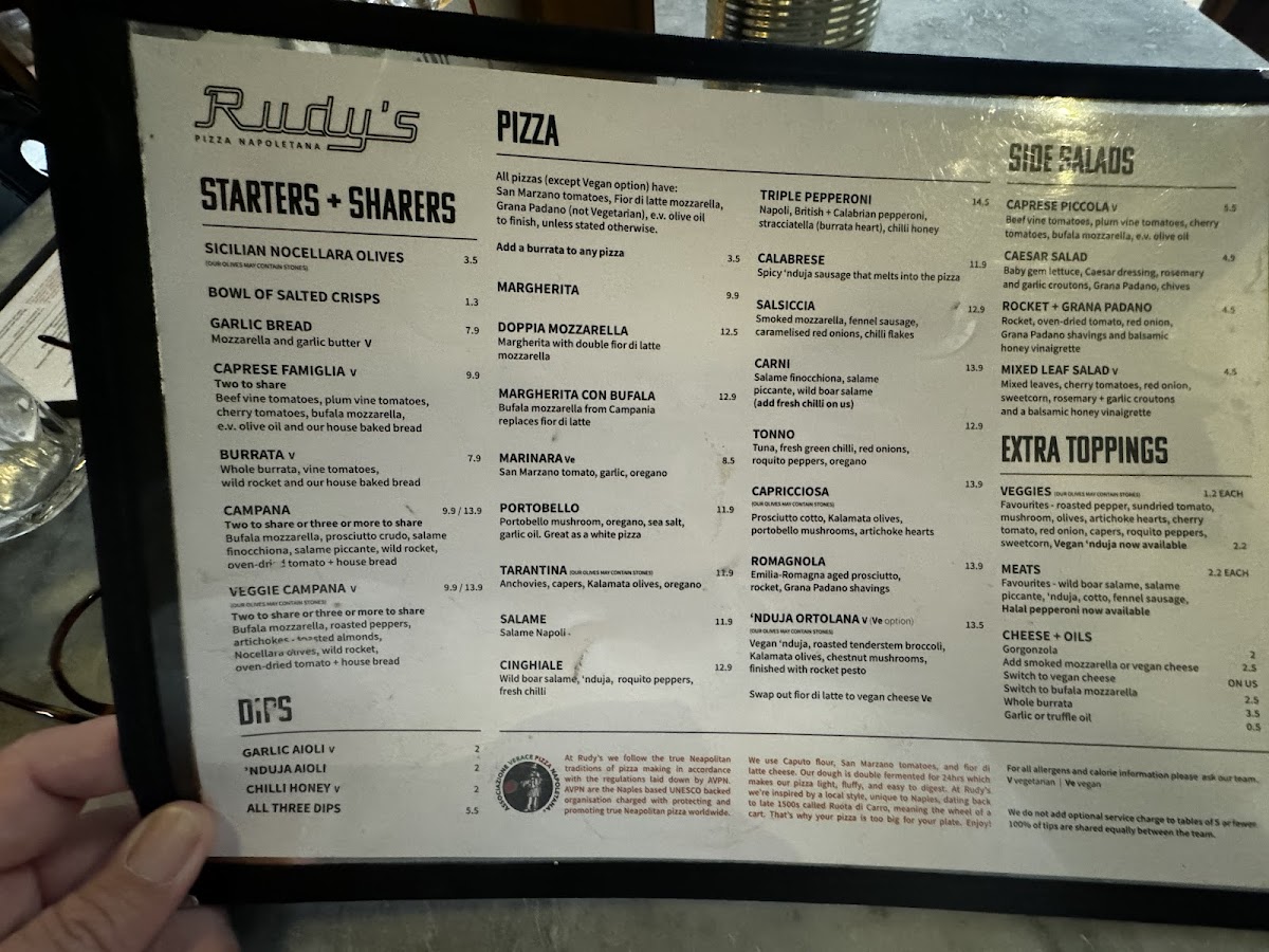Menu Rudy's Pizza Napoletana - Birmingham-3