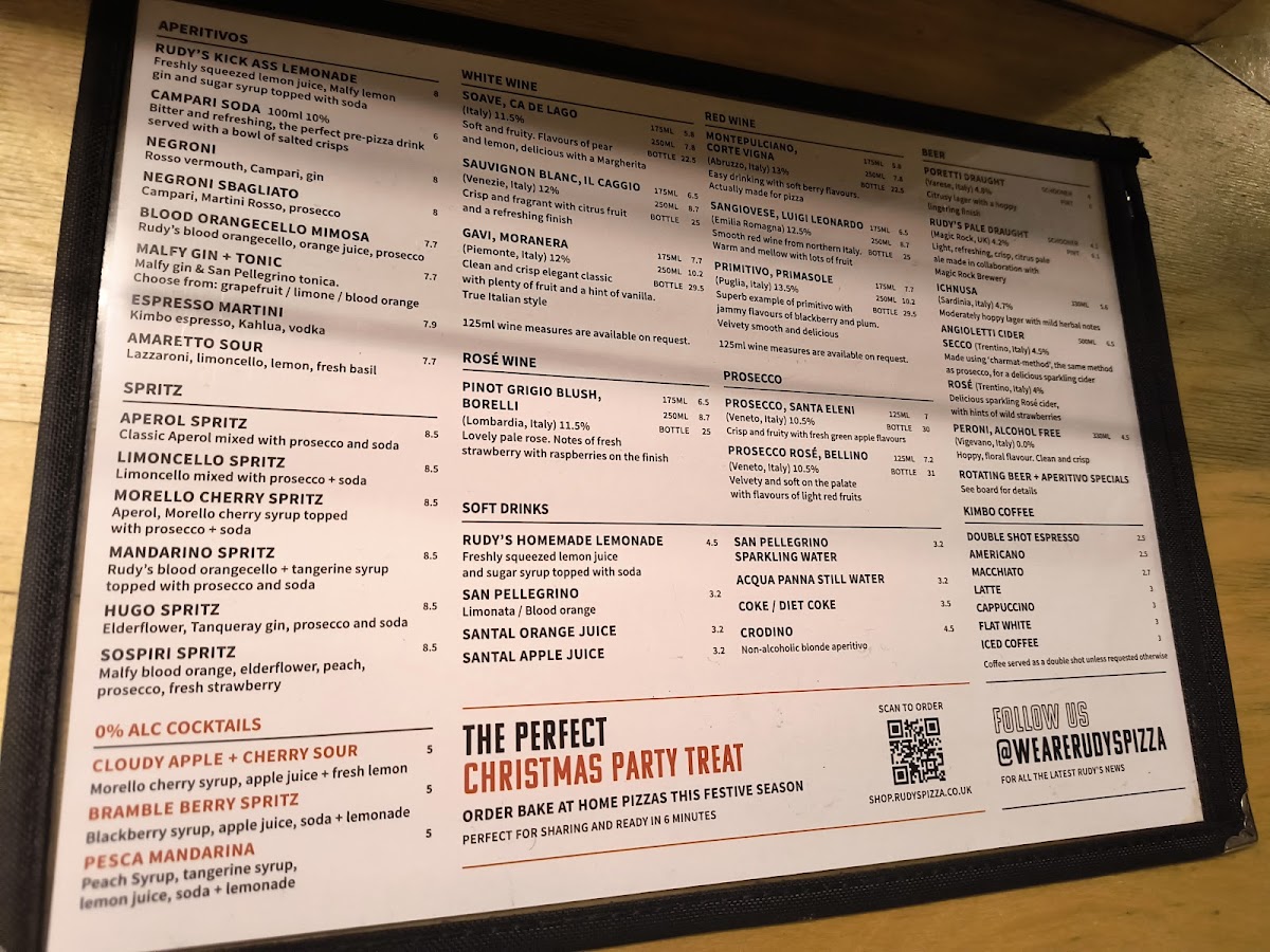 Menu Rudy's Pizza Napoletana - Birmingham-5