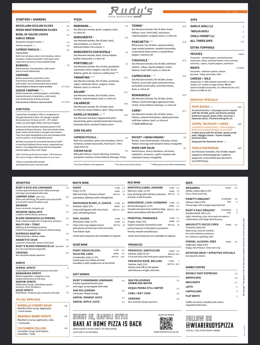 Menu Rudy's Pizza Napoletana - Birmingham-8