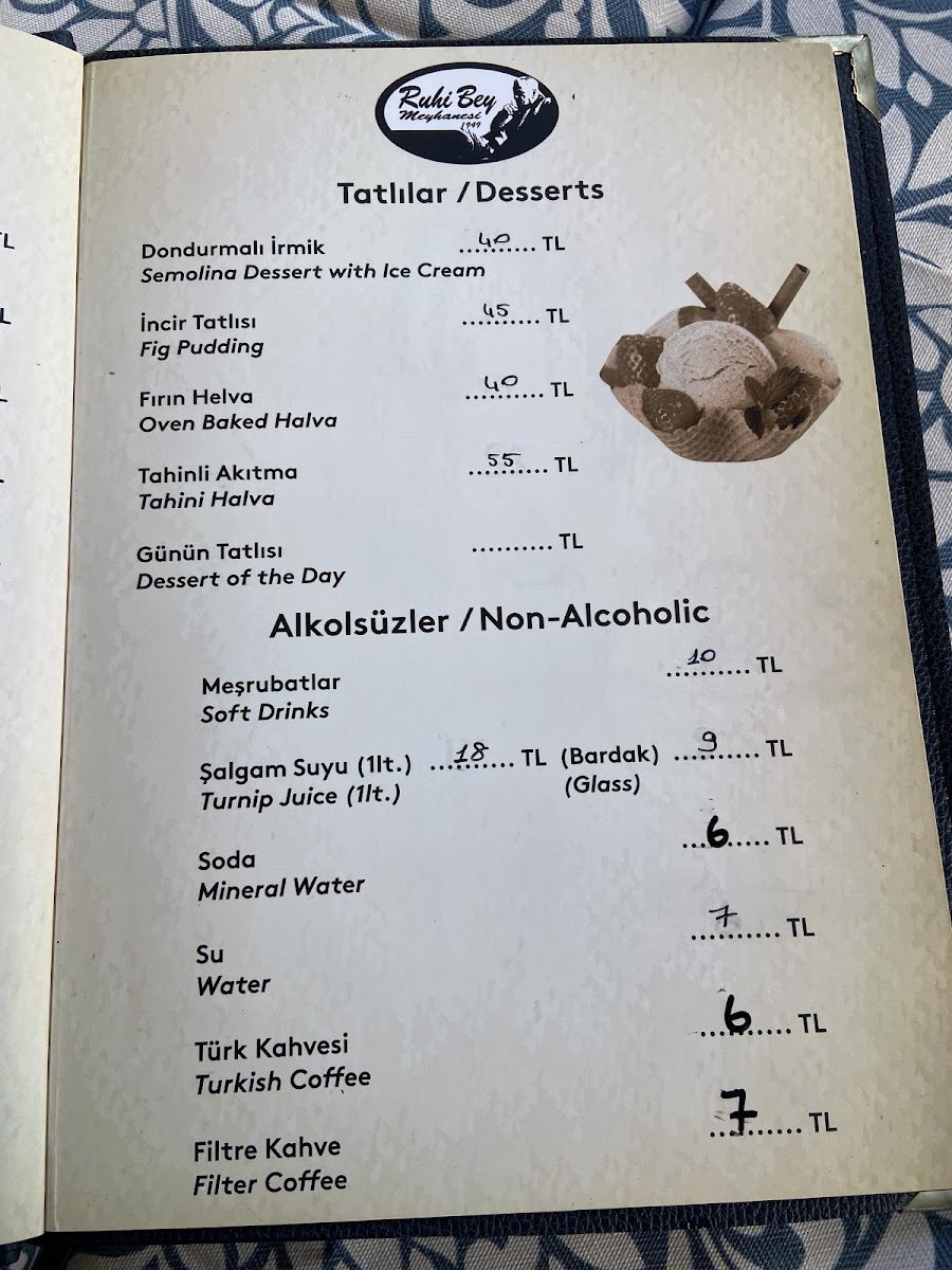 Menu Ruhibey Restaurant 1949-8