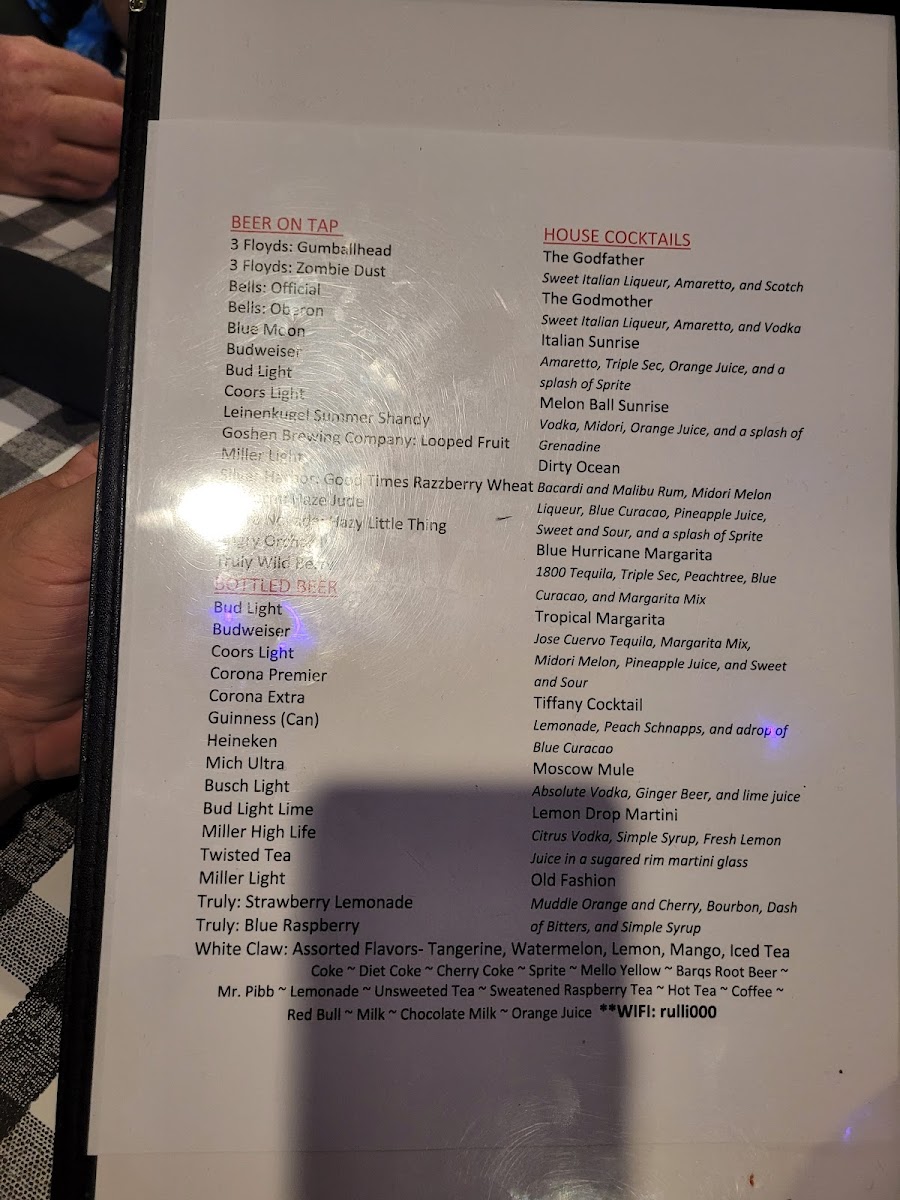Menu Rulli's Italian Restaurant-2