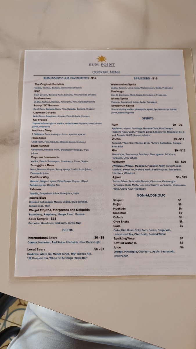 Menu Rum Point Club-4