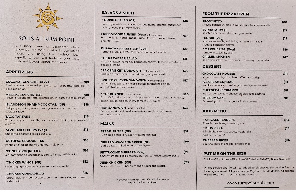 Menu Rum Point Club-5