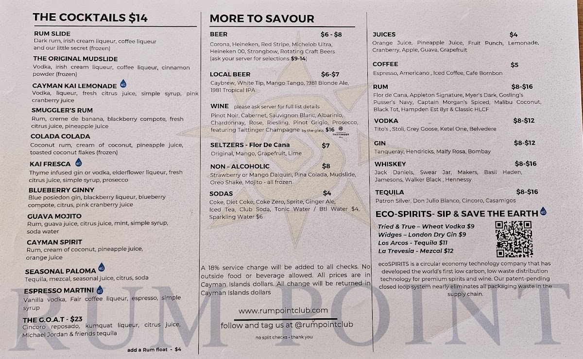 Menu Rum Point Club-6