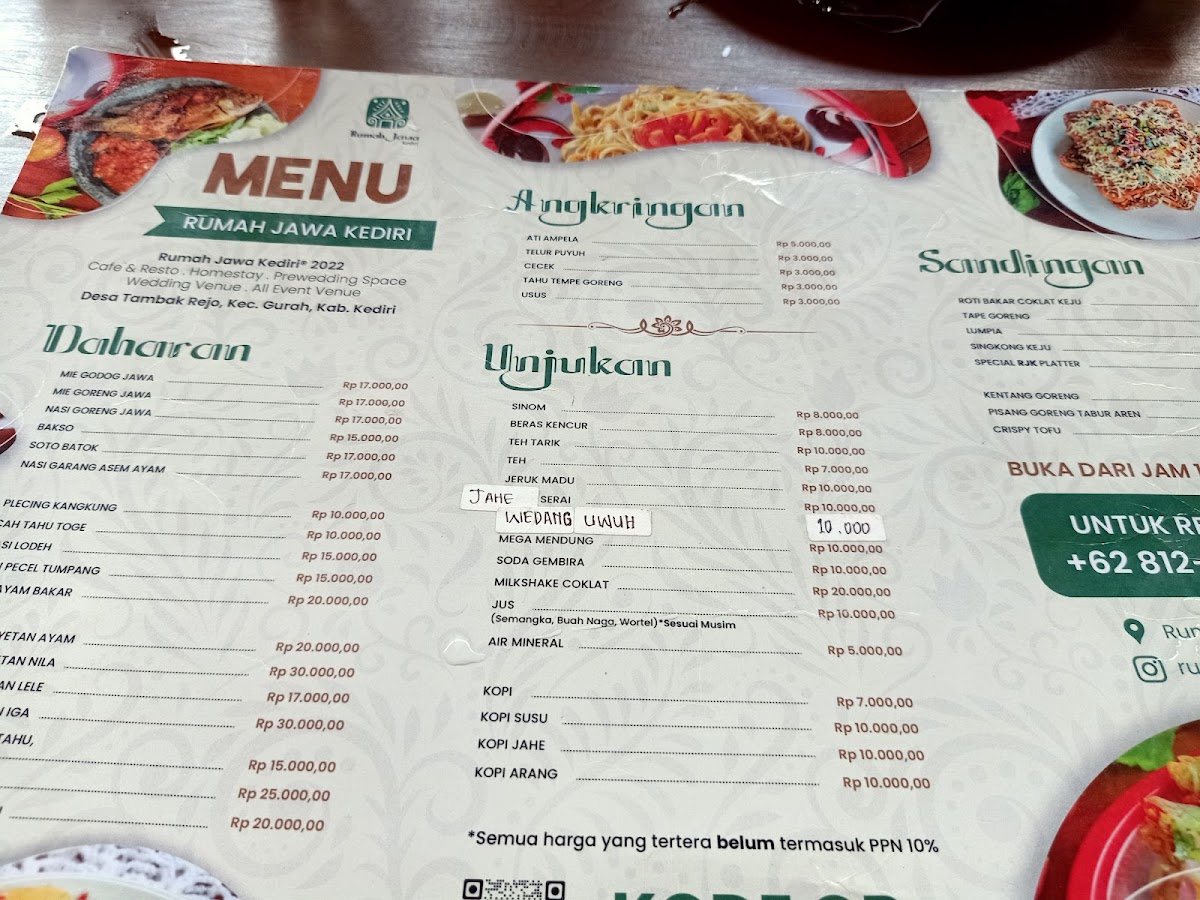 Menu Rumah Jawa Kediri-9