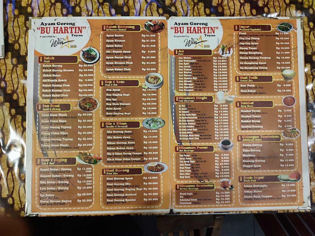 Menu Rumah Makan Ayam Goreng Bu Hartin Toyan-10
