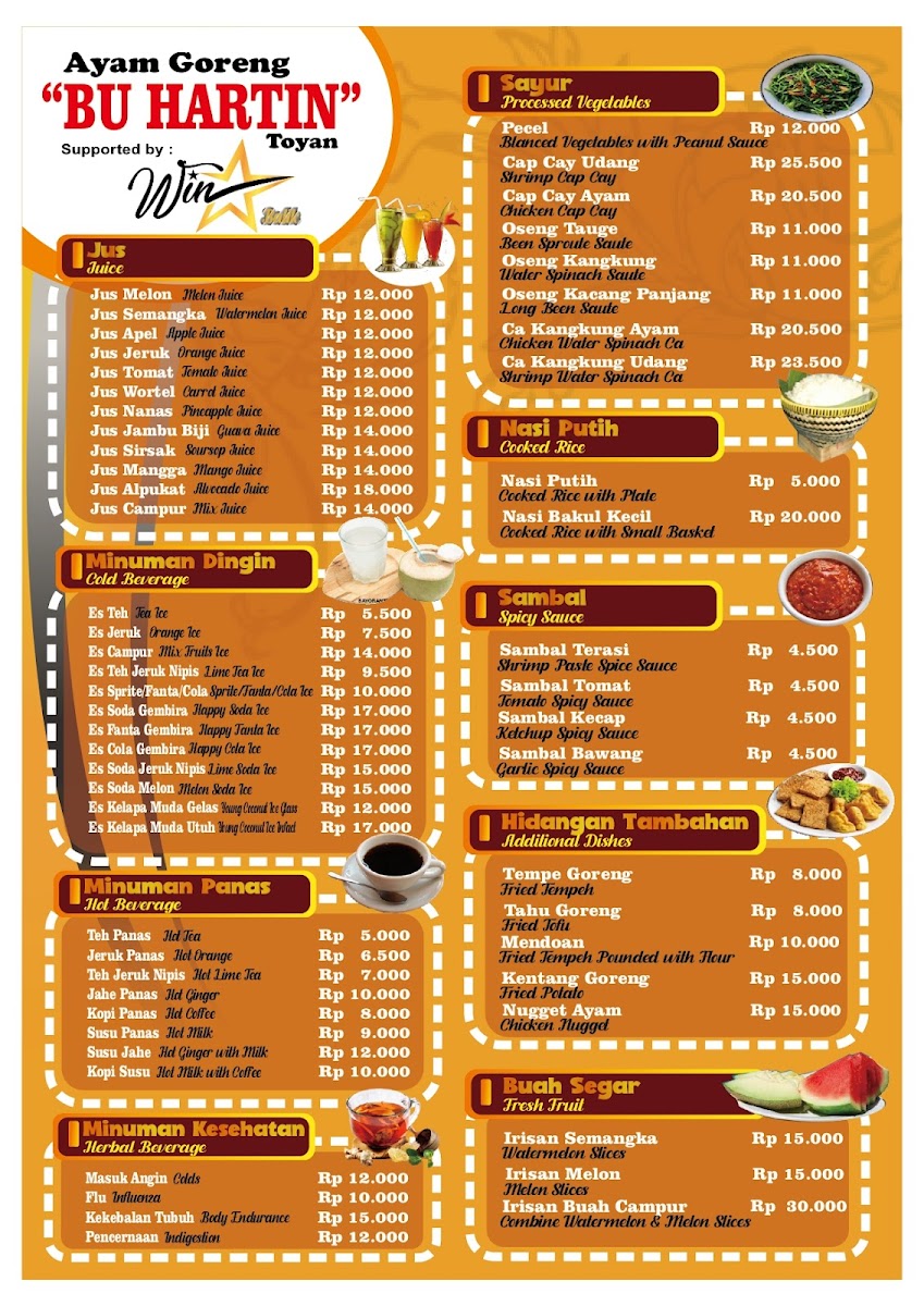 Menu Rumah Makan Ayam Goreng Bu Hartin Toyan-2