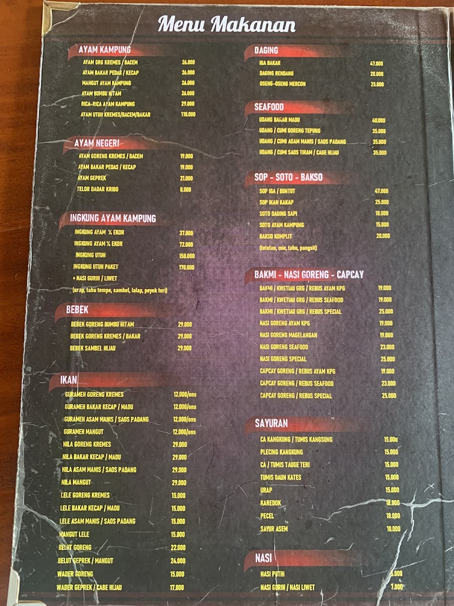 Menu Rumah Makan Ayam Goreng Bu Hartin Toyan-6