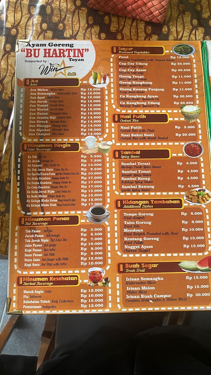 Menu Rumah Makan Ayam Goreng Bu Hartin Toyan-7