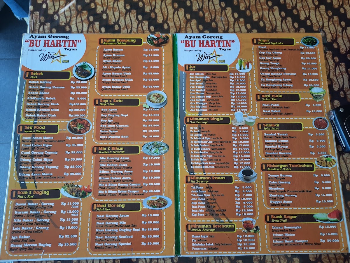 Menu Rumah Makan Ayam Goreng Bu Hartin Toyan-8