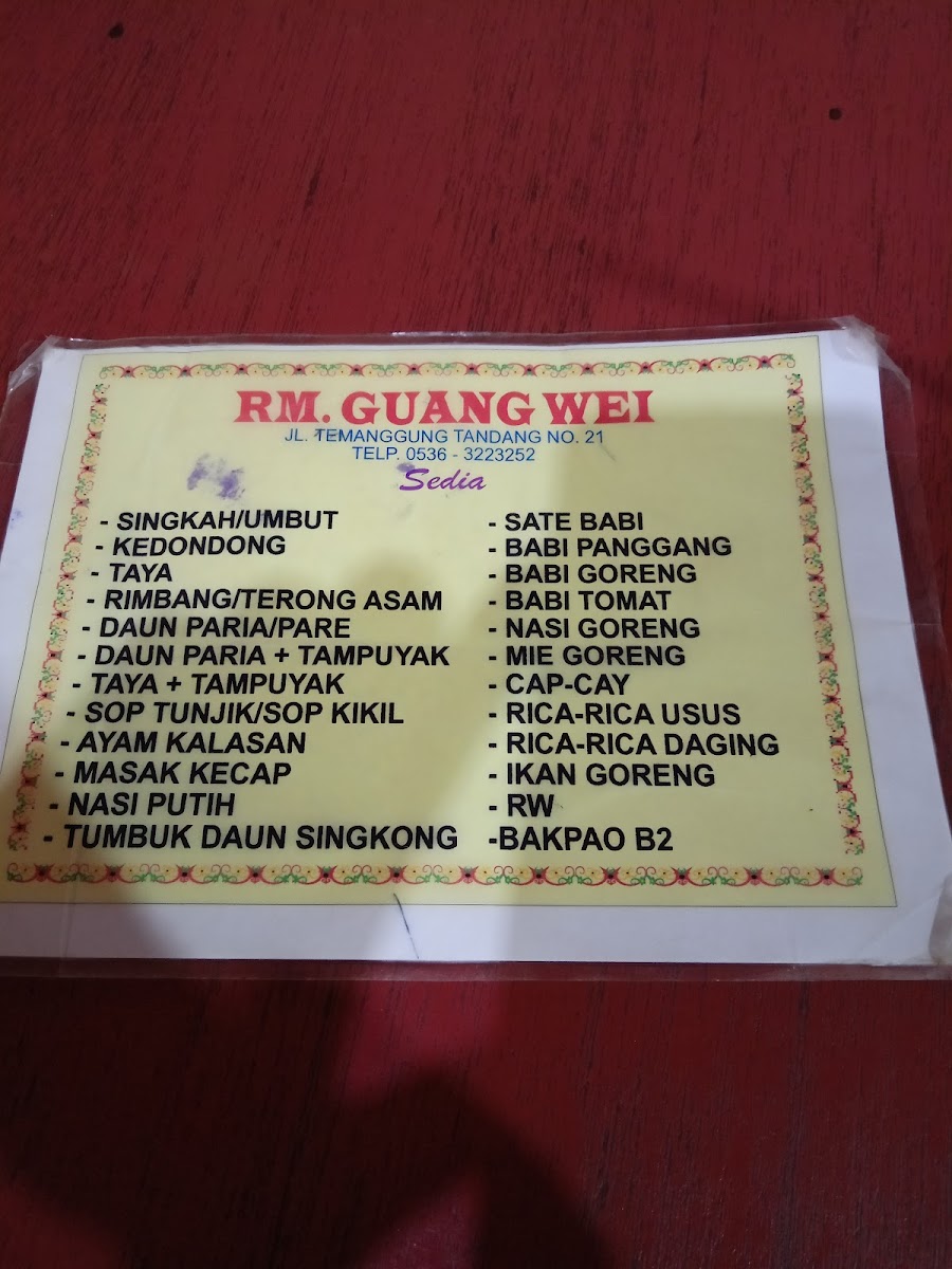 Menu Rumah Makan Babi Guang Wei-3