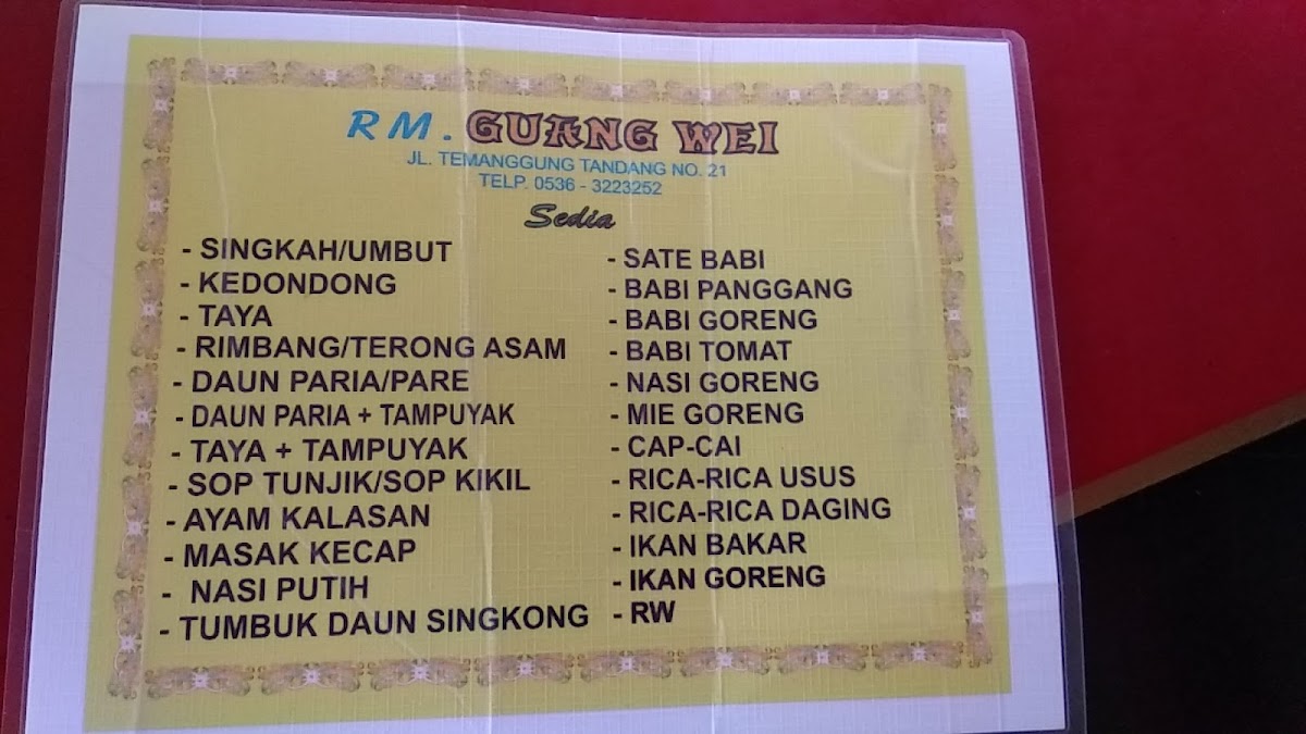 Menu Rumah Makan Babi Guang Wei-4