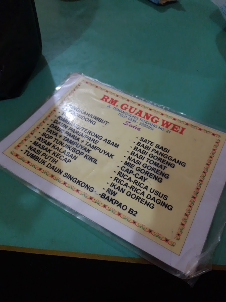 Menu Rumah Makan Babi Guang Wei-5