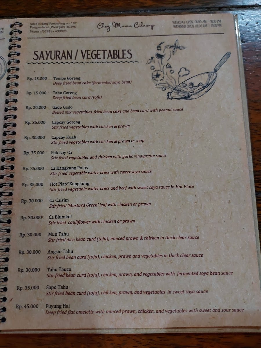 Menu Rumah Makan Chez Mama Cilacap-6