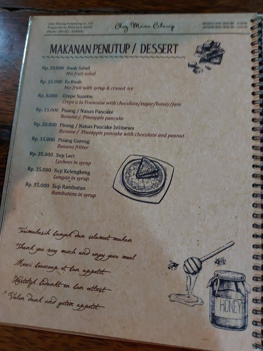 Menu Rumah Makan Chez Mama Cilacap-7