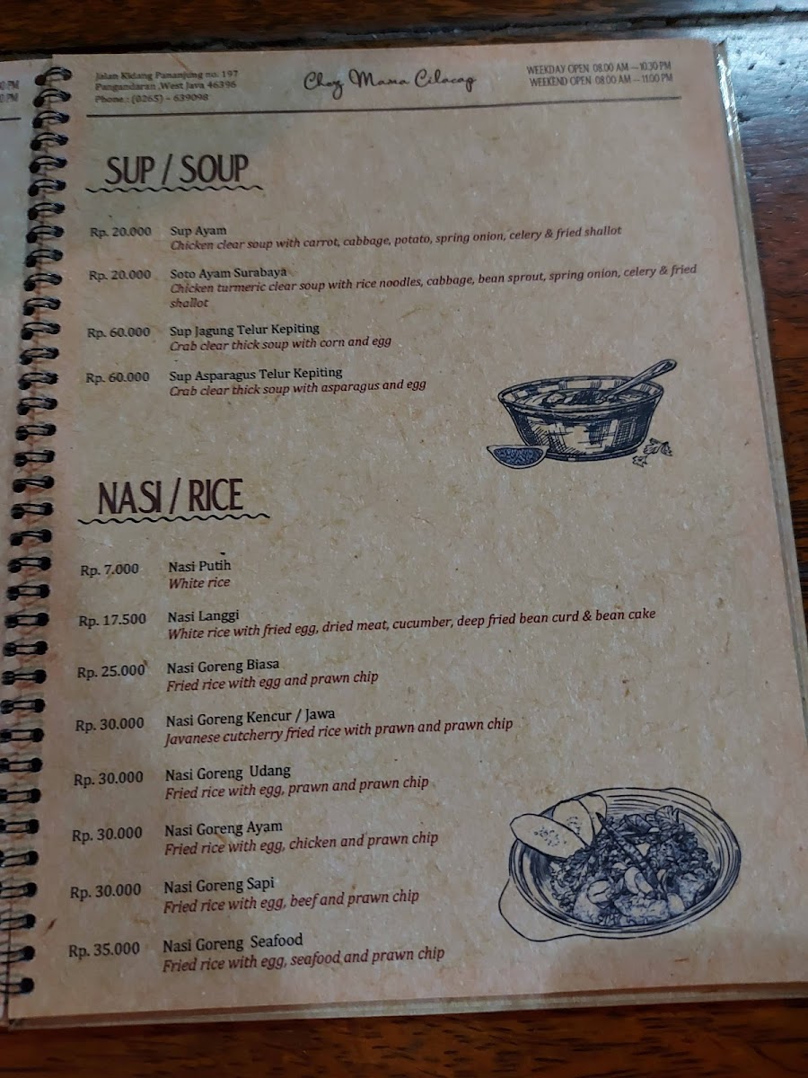 Menu Rumah Makan Chez Mama Cilacap-8