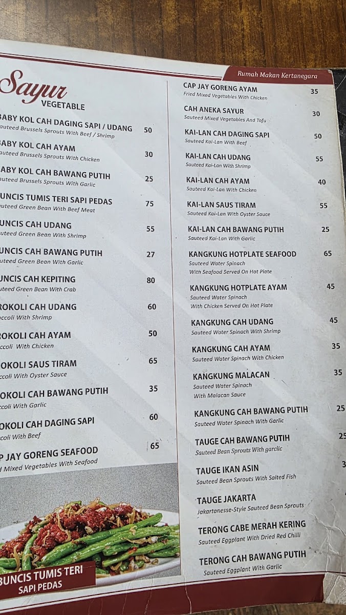 Menu Rumah Makan Kertanegara-7