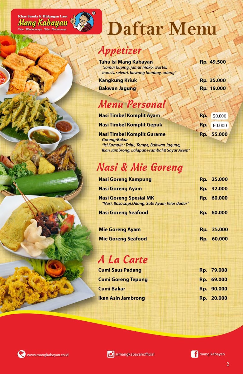 Menu Rumah Makan Mang Kabayan-2
