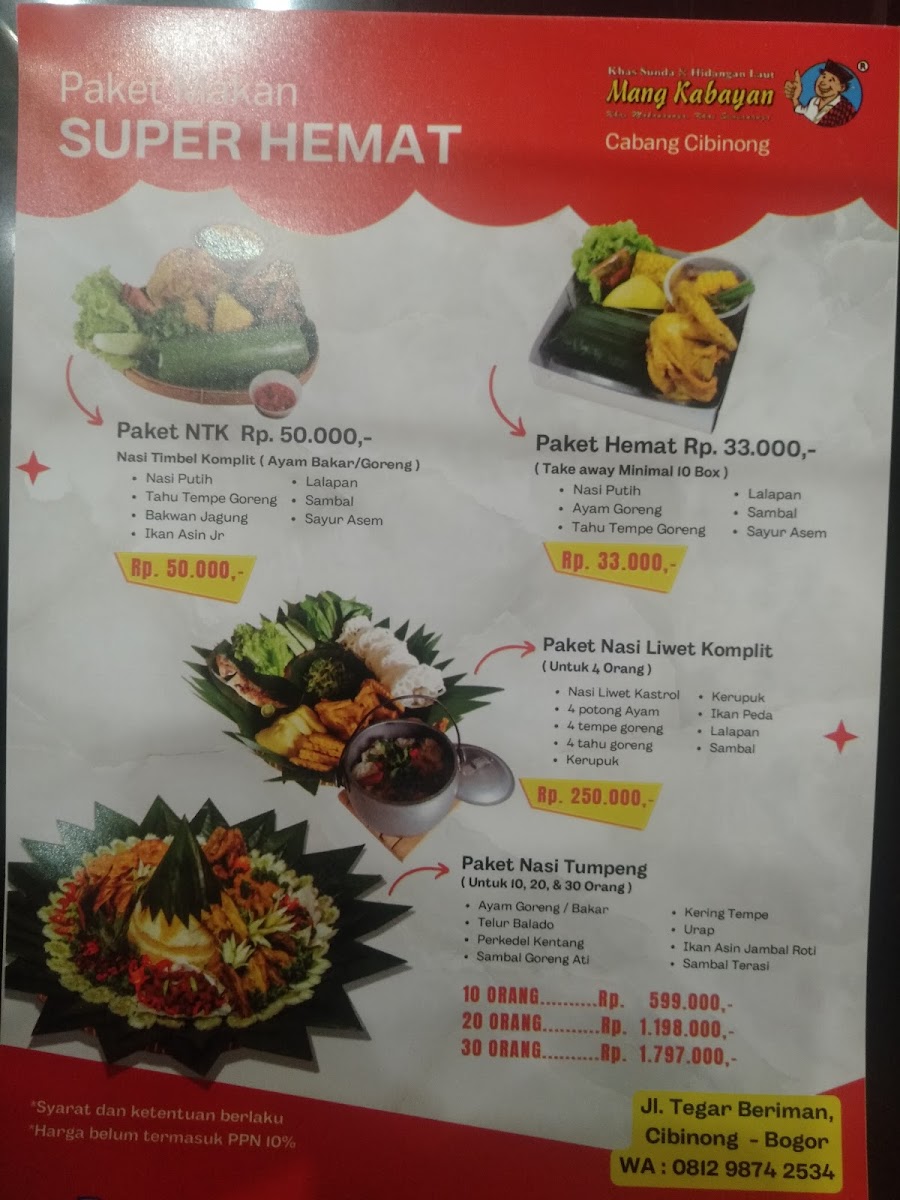 Menu Rumah Makan Mang Kabayan-3