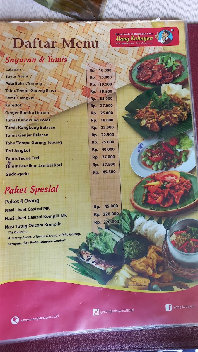 Menu Rumah Makan Mang Kabayan-5