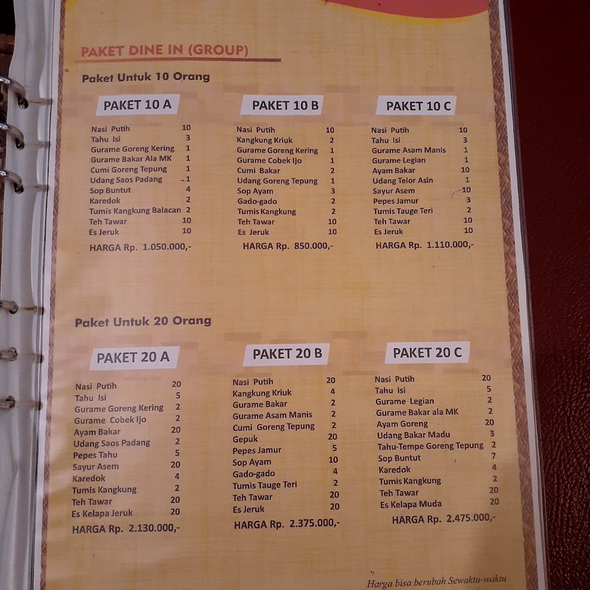 Menu Rumah Makan Mang Kabayan-6