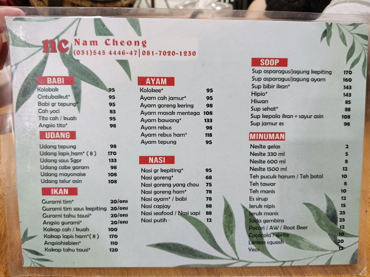 Menu Rumah Makan Nam Cheong-1