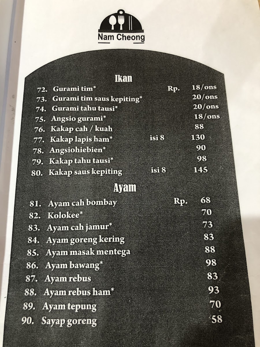Menu Rumah Makan Nam Cheong-10