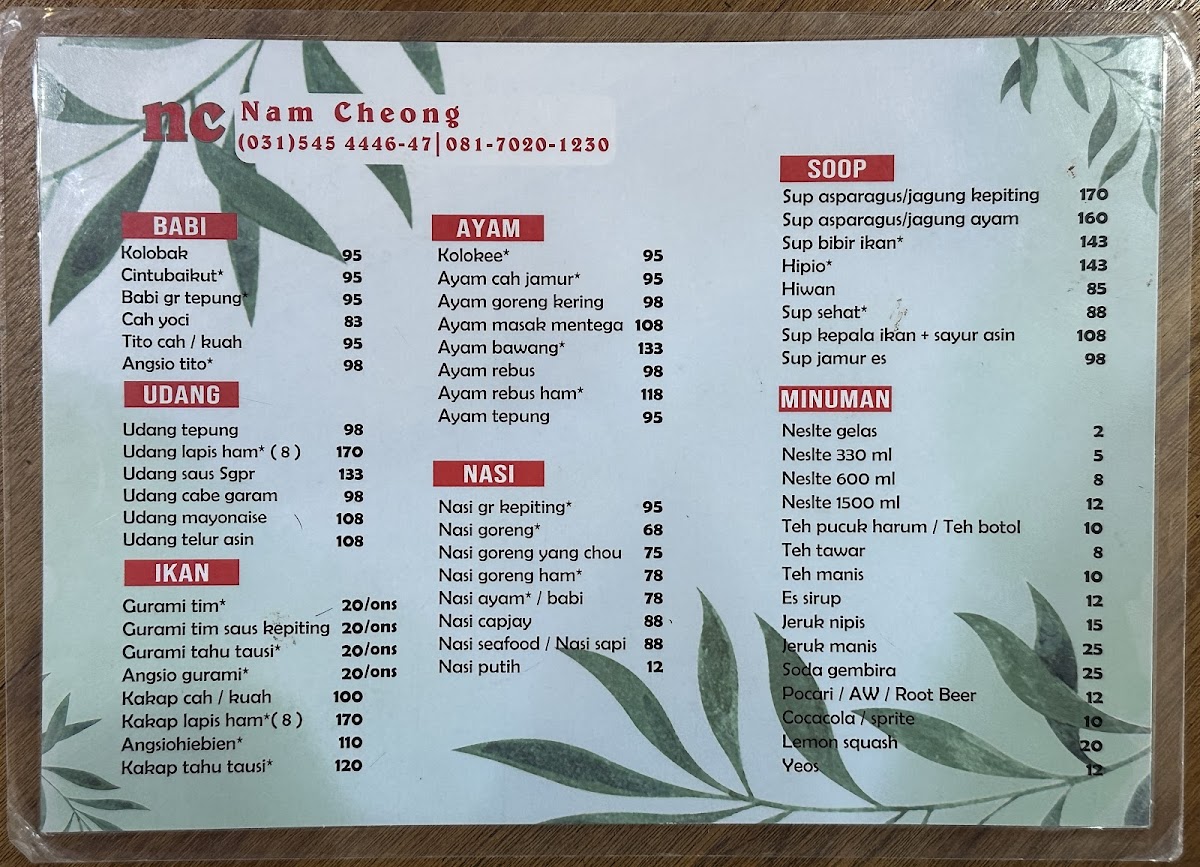 Menu Rumah Makan Nam Cheong-4