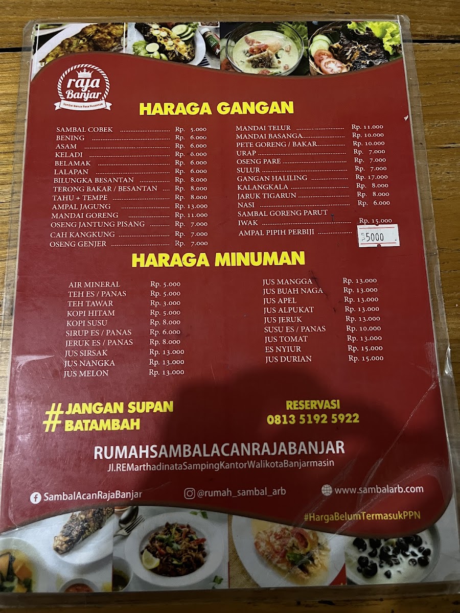 Menu Rumah Sambal Acan Raja Banjar-4