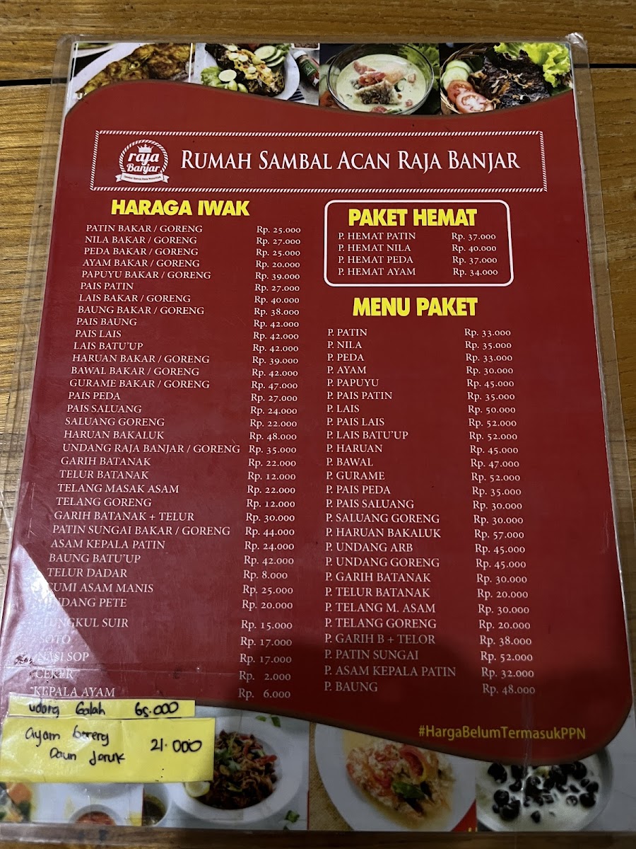 Menu Rumah Sambal Acan Raja Banjar-5