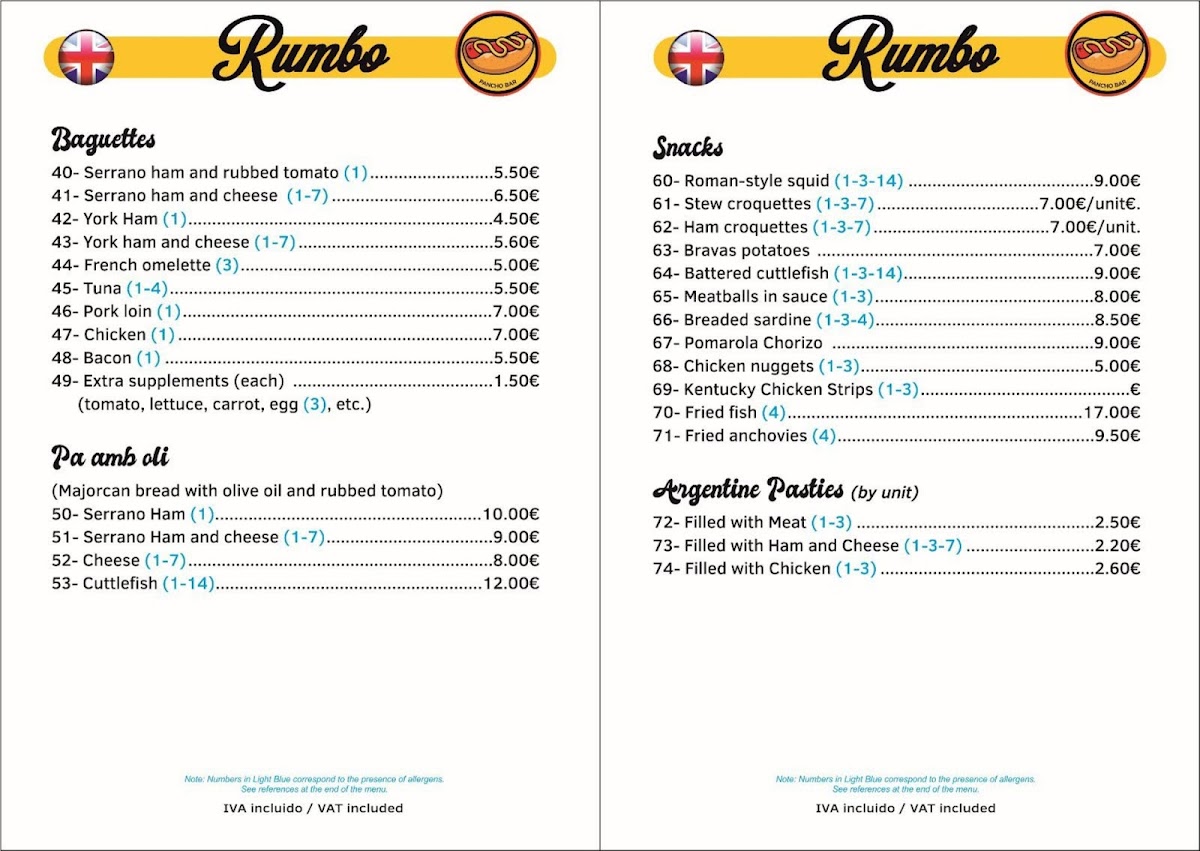 Menu Rumbo Pancho Bar-2