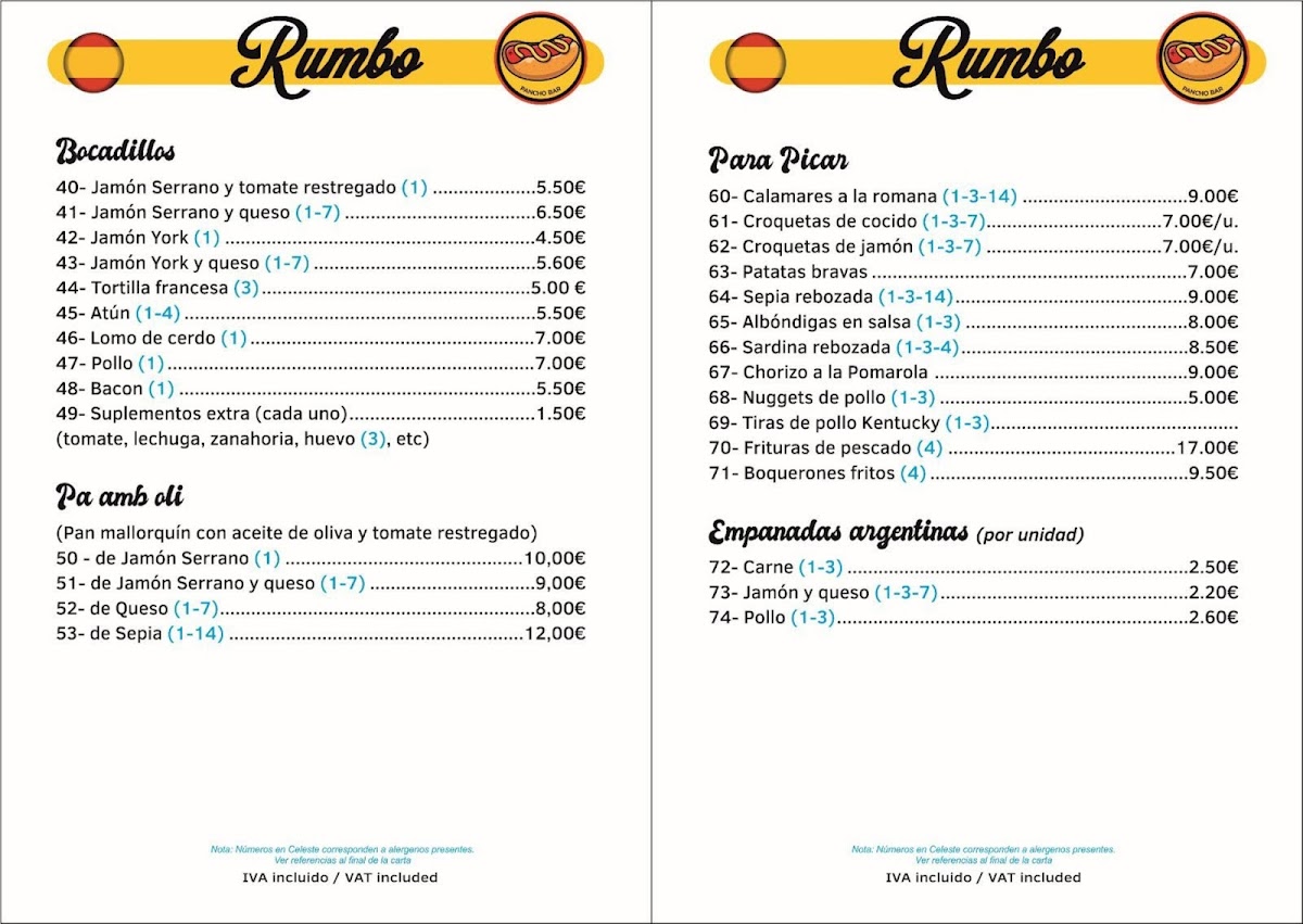 Menu Rumbo Pancho Bar-3