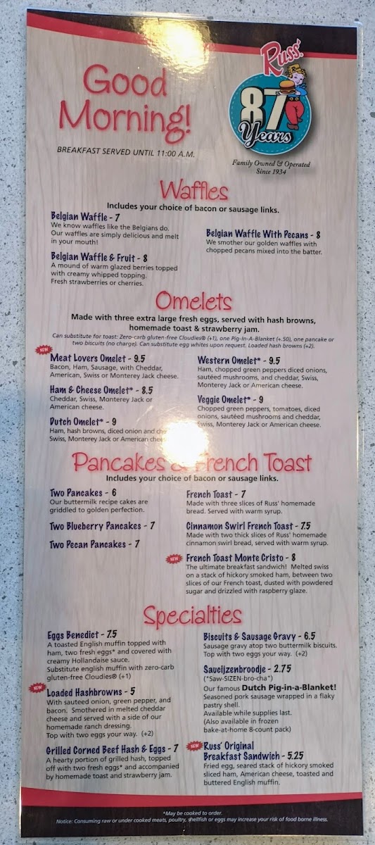 Menu Russ' Restaurant-8