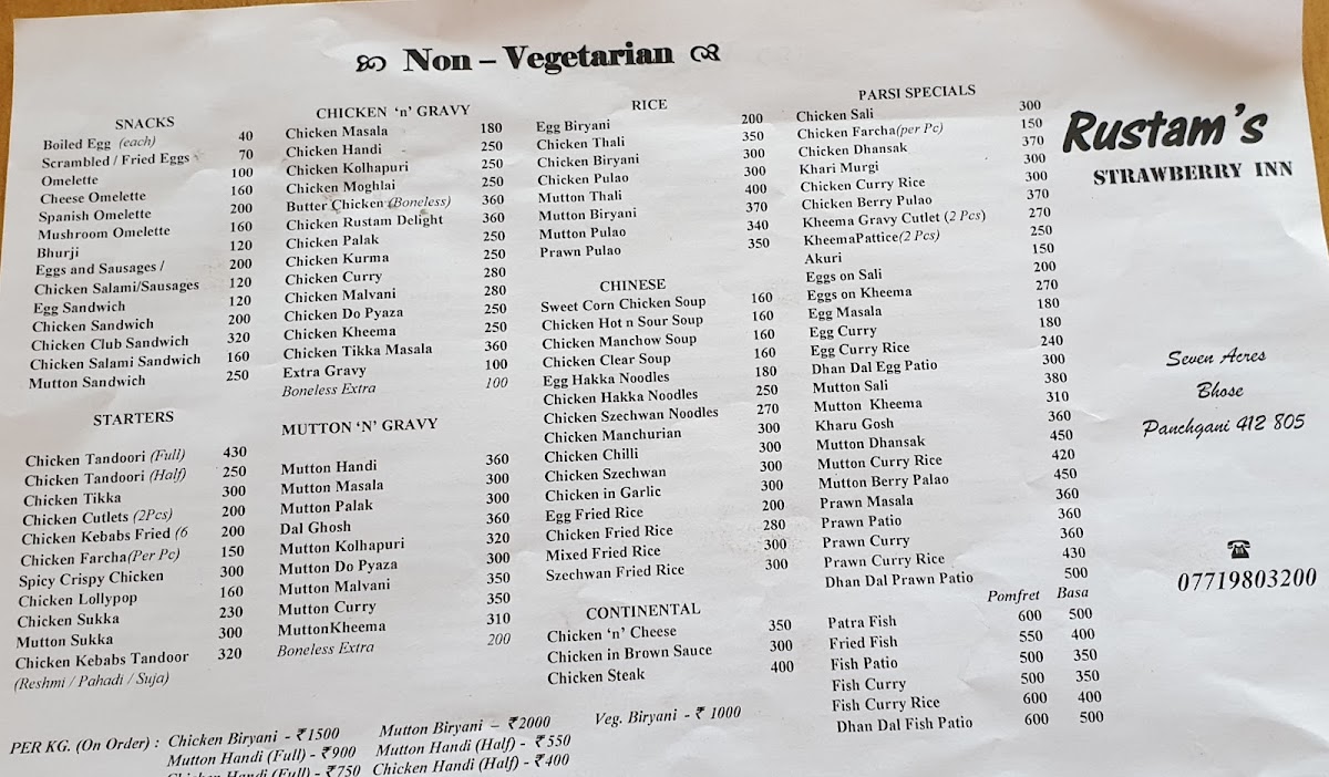 Menu Rustam's Strawberry Inn-7