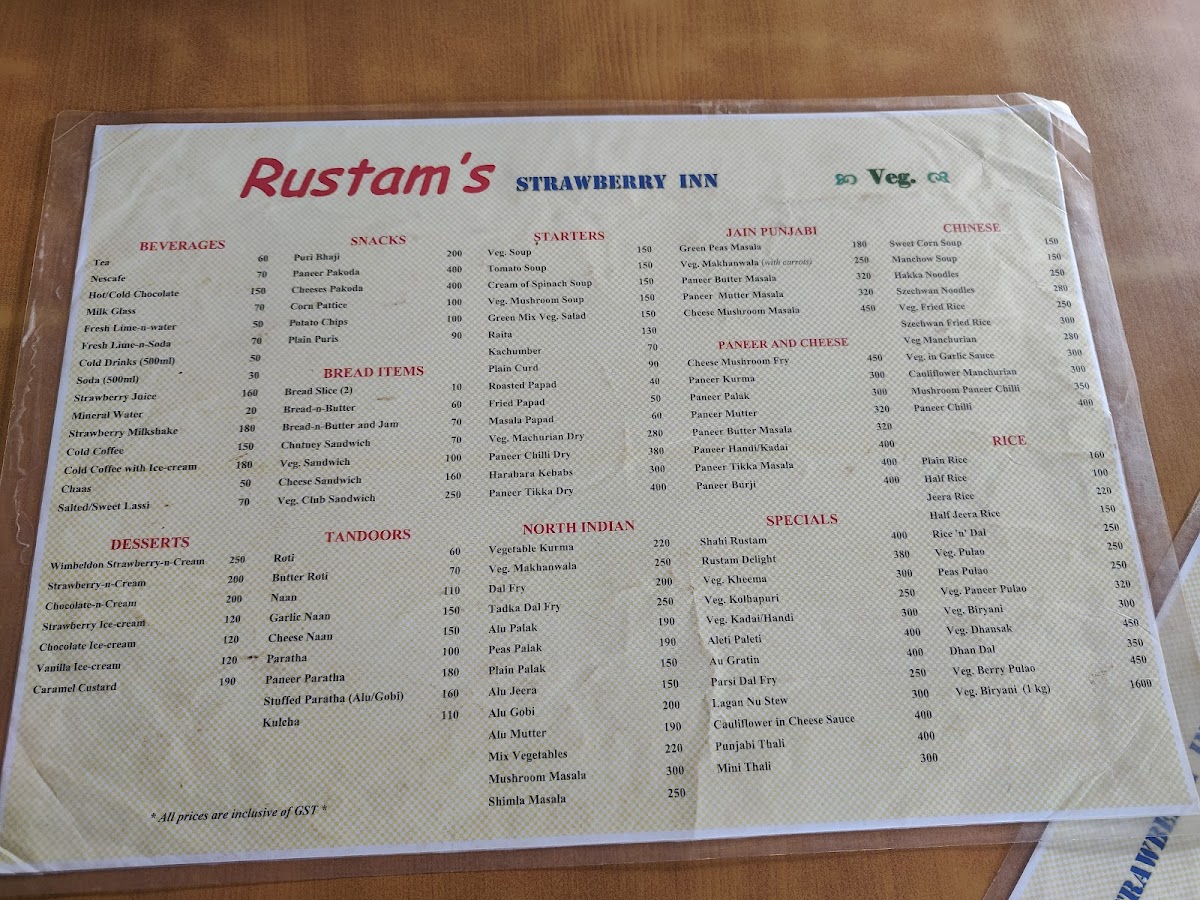 Menu Rustam's Strawberry Inn-8