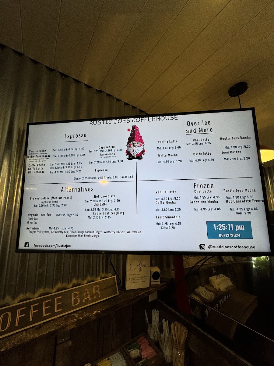 Menu Rustic Joe’S Coffee House-2