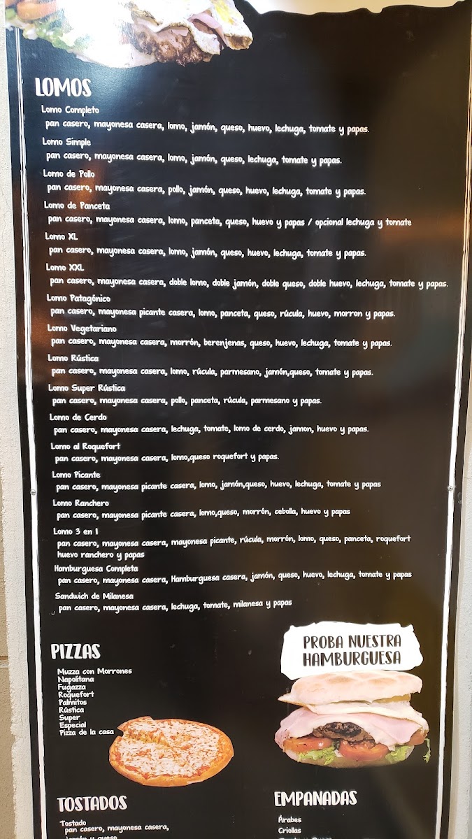 Menu Rústica, Lomitería Y Hamburguesería-1