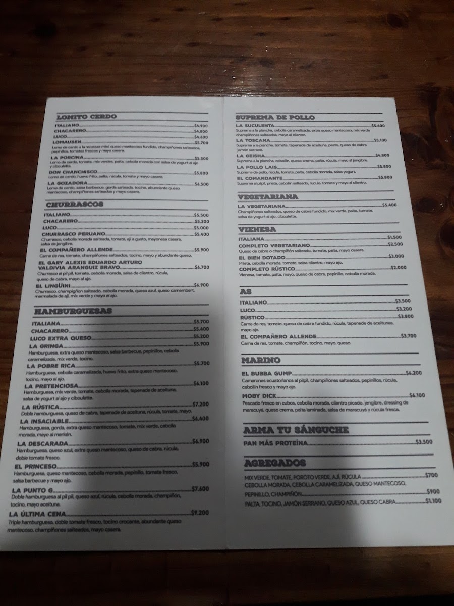 Menu Rústico Sanguchería-2