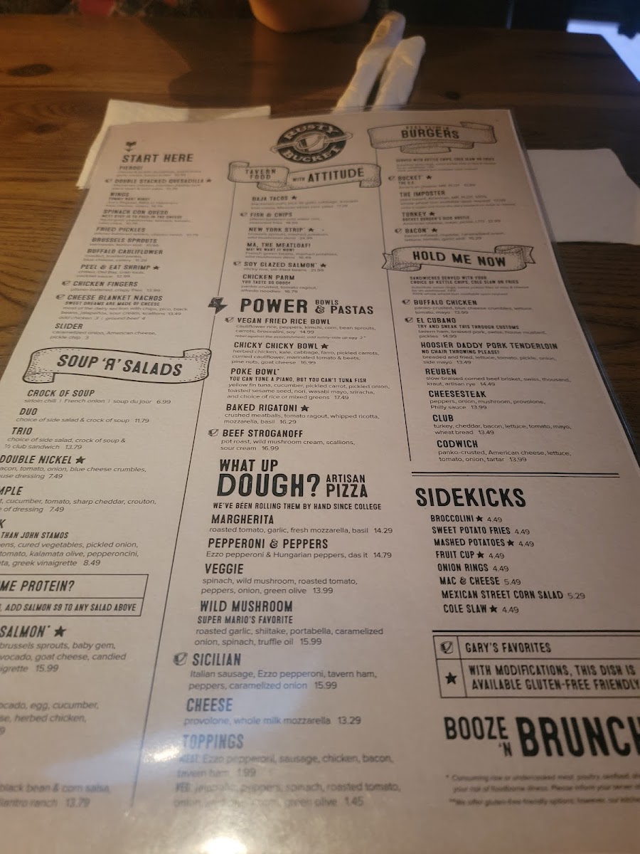 Menu Rusty Bucket Restaurant And Tavern-10