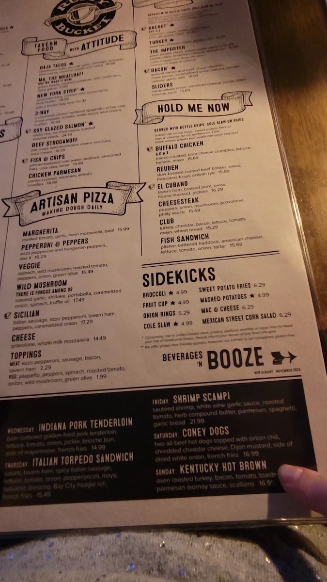Menu Rusty Bucket Restaurant And Tavern-3