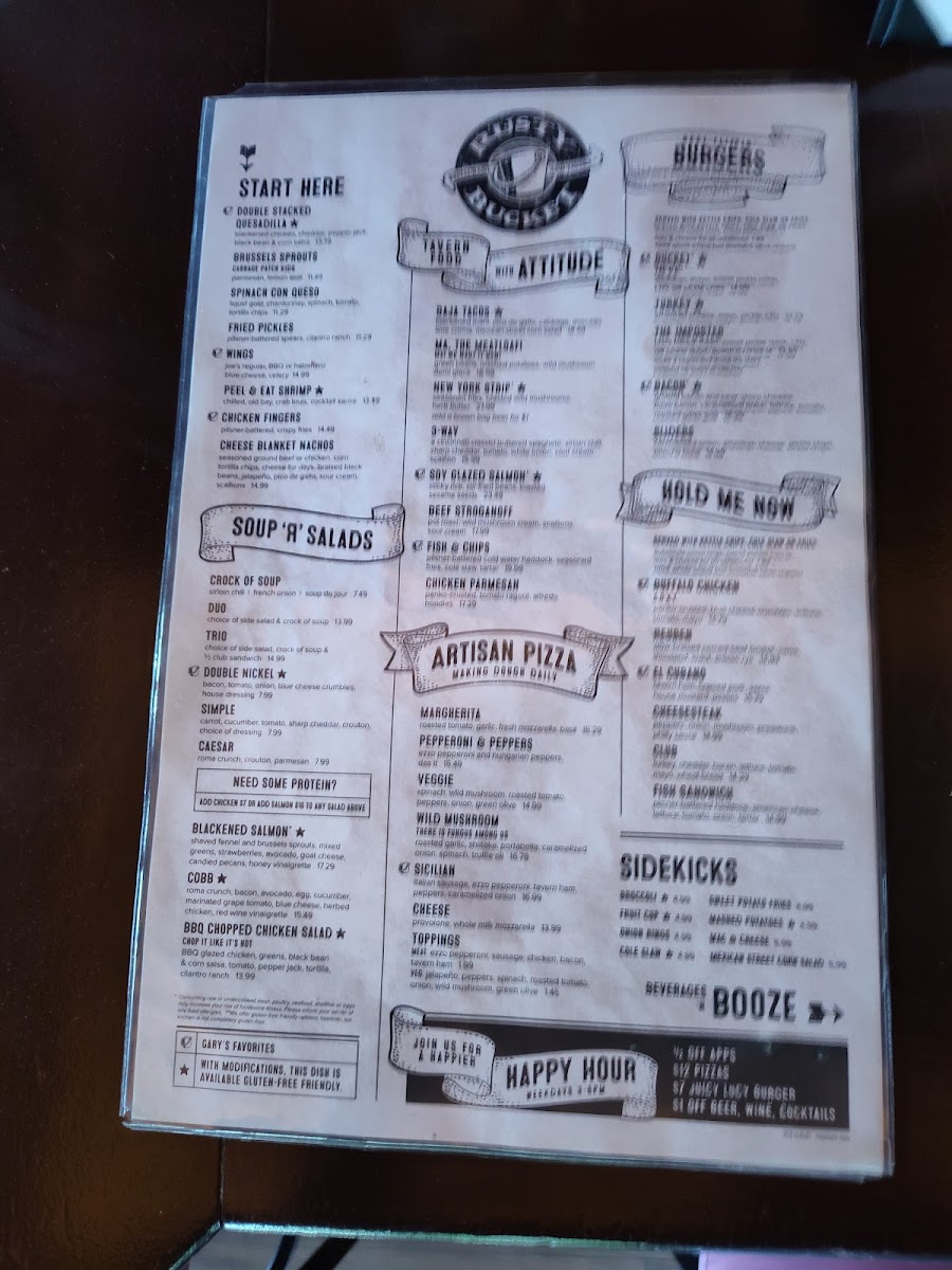 Menu Rusty Bucket Restaurant And Tavern-9