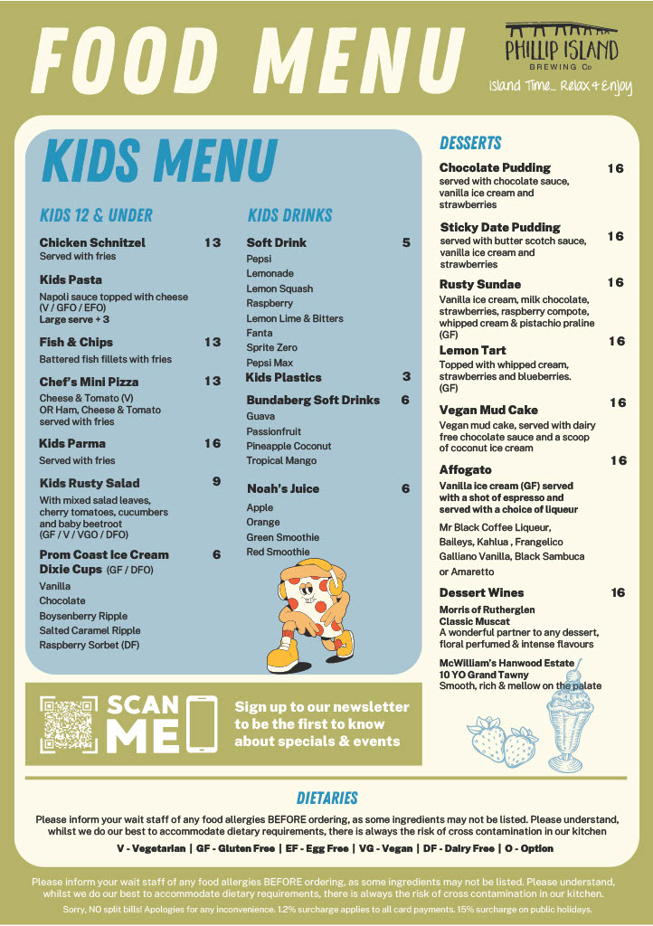Menu Rusty Water Brewery Restaurant & Bar-1