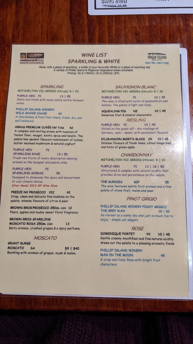 Menu Rusty Water Brewery Restaurant & Bar-3